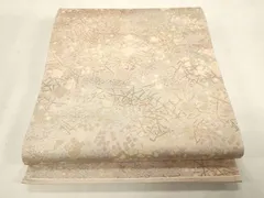 平和屋着物●洛風林　工芸帯地　六通柄袋帯　破れ色紙文　金糸　正絹　逸品　CABG2976dyのサムネイル