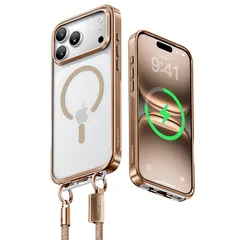 【新品】 【業界初ストラップ構造・Magsafe対応】CASEKOO iPhone 17 Pro Max 用 ケース クリア 隠しバックル 最大25W急速充電対応 超 耐衝撃 高耐久性 透明 黄変防止 スマホ ストラップ ハンドストラップ付属 落下紛失防止 0