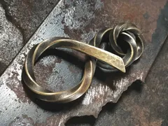 「brass key hook_005／ブラスキーフック」キーフック キーリング S字フック 真鍮製 ヴィンテージ カジュアル メンズ レディースのサムネイル