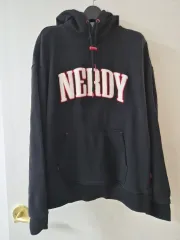 NERDY ロゴ フーディー Tシャツ ブラックのサムネイル