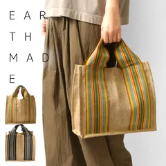 【新品】【EARTH MADE アースメイド】wide tape jute square ワイドテープ ジュート スクエア トートバッグ (E8098)正規品 レディース 春 夏 ハンドバッグ かごバッグ 麻 ナチュラル 60代 50代 40代 30代のサムネイル