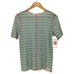 유즈도후루기 USED 헌옷 HELLO.SANFRANCISCO 멀티 보더 멜로 탑스 레이디스 ONE SIZE