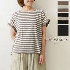 [SUN VALLEY 선 밸리] 코튼 가제 천축 프릴 소매 풀오버 컷소우 (sc5007268) <br><br><br> 여성 가을 ​​겨울 세련된 캐주얼 내츄럴 경량 어른 귀여운