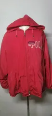 FILA フィラ レッド WHO フード ウィンドブレーカー ジャケット 100のサムネイル