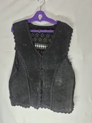 ブラック 花 刺繍 BEST M
