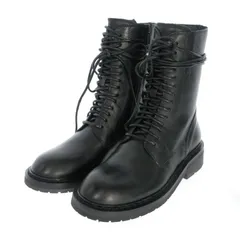 アンドゥムルメステール ANN DEMEULEMEESTER 22SS DANNY ANKLE BOOTS レースアップブーツ レザー 靴 37.5 ブラック 黒 2201-W-C01-380-099 国内正規のサムネイル