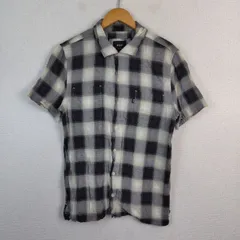 HUF ハフ ブロックチェック 半袖シャツ ブラック S メンズ 古着 ストリート Y2Kのサムネイル