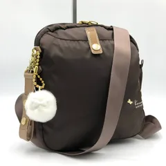 【美品】カナナプロジェクト ショルダーバッグ ナイロン ブラウン 茶 チャーム付のサムネイル
