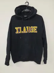 エクストララージ XLARGE ゼブラロゴ刺繍 プルオーバーパーカー S ブラック