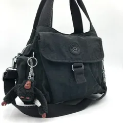 キプリング kipling 2way ショルダーバッグ ナイロン 黒 中古のサムネイル