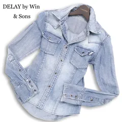 DELAY by Win & Sons ウィンアンドサンズ 通年★ 長袖 ダメージ加工 ウエスタン デニム シャツ 日本製 Sz.XS～S位 メンズのサムネイル