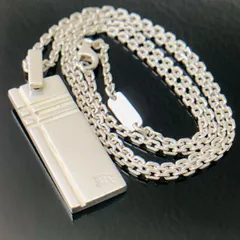 バーバリー ネックレス silver 925 BURBERRY BLACK LABEL ID プレート ドッグタグのサムネイル