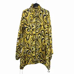 キディル KIDILL × トムトッセイン TOM TOSSYEN 23SS マーブルオーバーサイズジャケット 総柄ブルゾン イエロー系のサムネイル