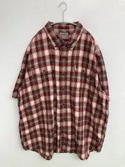 Carhartt カーハート シャツ/ブラウス 3XL レッド チェック柄 半袖 ミドル丈 ボタンダウン レギュラーカラー メンズ