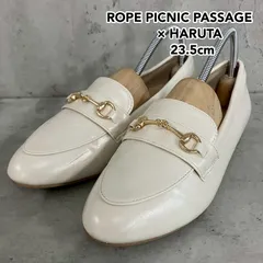 ROPE PICNIC PASSAGE × HARUTA ロペピクニックパサージュ ハルタ 23.5cm リンクル エナメル ビット付 フラット ローファー アイボリー パンプス シューズ ビットローファー コラボ GIA-15000 ★ ■■のサムネイル