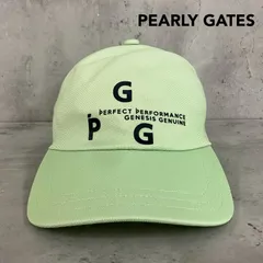 PEARLY GATES パーリーゲイツ PGGシームレスカノコキャップ 帽子 ゴルフウェア ライムグリーン 黄緑 メッシュ ロゴ プリント ローキャップ 紫外線対策 カジュアル スポーツ ★ ■◆のサムネイル