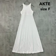 AKTE アクテ カップイン アメリカンスリーブ ワンピース F ホワイト 白 マキシ丈 ロングワンピース リラックスフィット ノースリーブ カットソーワンピース シンプル 大人カジュアル デイリーコーデ レディース 夏服 ★ ■◆のサムネイル