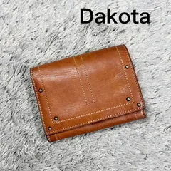 Dakota ダコタ 二つ折り財布 L字ファスナー レザー ブラウン スタッズのサムネイル