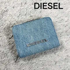 DIESEL ディーゼル バイカラー デニム地 コンパクトウォレット 二つ折り財布 ラウンドジップのサムネイル
