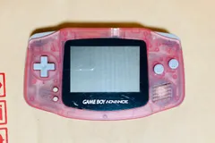 【ジャンク品】ゲームボーイアドバンス 本体 ミルキーピンク (クリアピンク) 任天堂 GBA【電源不可/電池蓋あり/部品取り用】