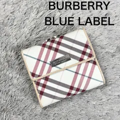 BURBERRY BLUE LABEL バーバリー 三つ折り財布 がま口 チェック柄 プレートロゴのサムネイル