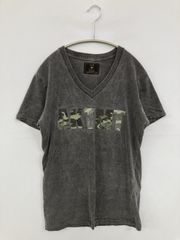 美品】AKM x TMT Vネック Tシャツ カモフラロゴ 日本製 M - メルカリ