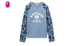 A BATHING APE 正規品 エイプ カモフラ ラグラン ロングスリーブ Tシャツのサムネイル