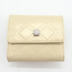 クレイサス 三つ折り財布 レザー 小銭入りあり ウォレット ブランド レディース ベージュ CLATHAS 【中古】のサムネイル