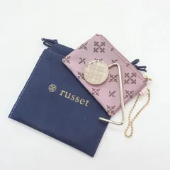 ラシット バッグハンガー ミニポーチ付き 小物入れ ブランド レディース ピンク×ゴールド russet 【中古】のサムネイル