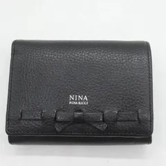 ニナリッチ 二つ折り財布 レザー 小銭入りあり ウォレット ブランド レディース ブラック NINA RICCI 【中古】のサムネイル