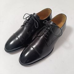 c*2様 ブラックドレスシューズ レザー WH 干場 25cm - メルカリ