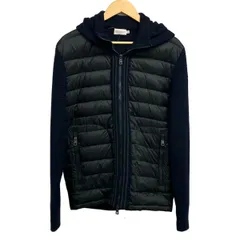 MONCLER(モンクレール) ダウンジャケット サイズXL メンズ MAGLIONE TRICOT CARDIGAN(マリオーネトリコットカーディガン) ネイビー×黒のサムネイル