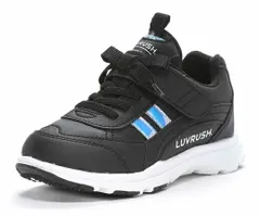 【SALE】【moonstar】LUVRUSH LV 1153 BLACK ブラック ムーンスター ラブラッシュ 子供靴 キッズ スニーカー スーパースター 抗菌防臭 運動会 女の子 ローカット マジックテープ シューズ 黒色