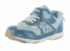 【SALE】【moonstar】LUVRUSH LV 1187 SAX/BLUE ムーンスター ラブラッシュ サックス/ブルー 子供靴 キッズ スニーカー スーパースター 抗菌防臭 運動会 女の子 シューズ ハート リボン 通園