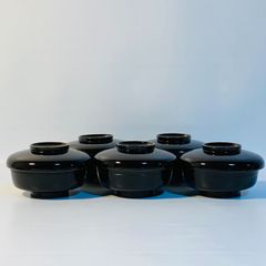 能登蔵出し 輪島塗 黒漆 縁金 高足皿 5客 /時代 漆器 高坏 祭器 - メルカリ