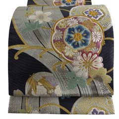 正絹 夏の京袋帯 【刺繍 花唐草】 正絹 夏の京袋帯 【刺繍 花唐草】 | Mercari