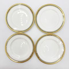 希少】 美品 大倉陶園 片葉金蝕 デザートプレート 4枚セット 20cm