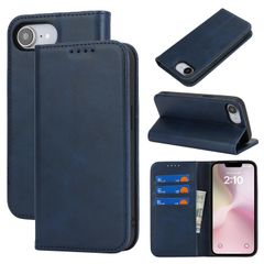 Pelanty for iPhone 16e 수첩형 케이스 휴대 커버 Case 합성 피혁 + TPU 내장 자기 지갑형 커버 수납 포켓 가로 두어 스탠드 기능 아이폰 16e 스마트폰 케이스 내충격성 블루