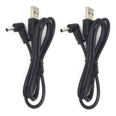 DZYDZR 2개 블랙 1m 5V USB to DC 5V 남성 3.5 x 1.35mm L 타입 잭 어댑터 케이블 전원 케이블 DC 연장 코드(5V USB 남성/DC 남성)