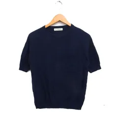 シンゾーン Shinzone ニット Tシャツ カットソー 半袖 丸首 無地 コットン 綿 F ネイビー 紺 /FT44のサムネイル