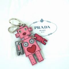プラダ ロボットトリック バッグチャーム キーホルダー ピンク系