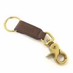 コーチ ブラウン キーホルダー・キーリング COACH レザー キーリング キーホルダー コーチ ブラウン ゴールド