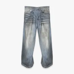 NVRFRGT | 3D TWISTED WIDE LEG JEANS (DIRTY) デニムパンツ ワイドジーンズ ヴィンテージ加工 ボトムス メンズ ブルーのサムネイル
