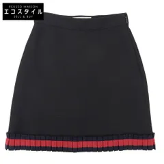 GUCCI　グッチ　ニットラインフリル ミニスカート レディース 黒 ブラック 36 453892 16年　36のサムネイル