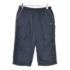 00年代 NIKE ナイキ ナイロン ショートパンツ 七分丈 ブラック(メンズ XL)中古 古着 V5224のサムネイル