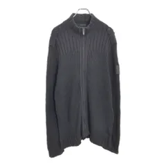 Calvin klein Jeans カルバンクライン ジーンズ ドライバーズニットセーター ブラック(メンズ XL)中古 古着 V5056のサムネイル