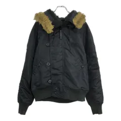 ALPHA INDUSTRIES アルファ インダストリーズ USAF N-2B フライトジャケット ミリタリー ブラック(メンズ LARGE)中古 古着 U7865のサムネイル