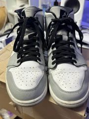 NIKE エアジョーダン1 MID グレー ストリート カジュアル y2k 白 