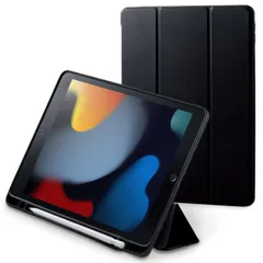 エレコム iPad 10.2 第9/8/7世代 (2021/2020/2019年) ケース オートスリープ/ウェイク対応 Apple Pencilスタンド・ホルダー付 ブラック TBWA19RWVSABKのサムネイル