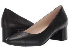 콜한 여성 슈즈 힐 Cole Haan The GoTo Block Heel Pump 45mm Black Leather W 블랙